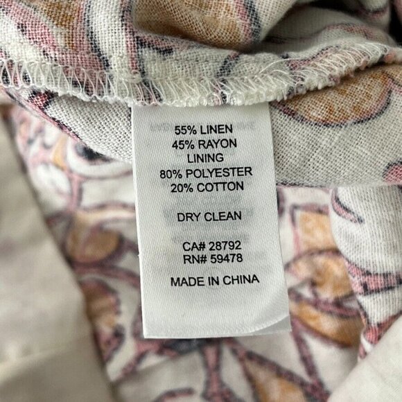 House Of Harlow 1960 Linen Blend Floral Print Sleeveless Romper Size 6 Women - Picture 6 of 12